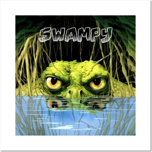 "Swampy": Government Dysfunction on a Dark Background Posters and Art